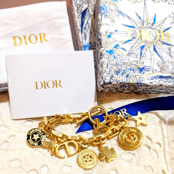 NWOT DIOR Charm Bracelet With ALL Original Packaging - Picture 1 of 6